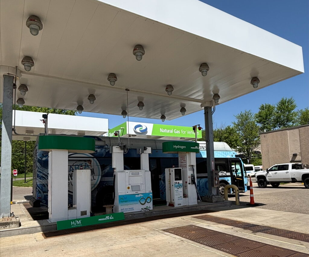 Bus and fueling station